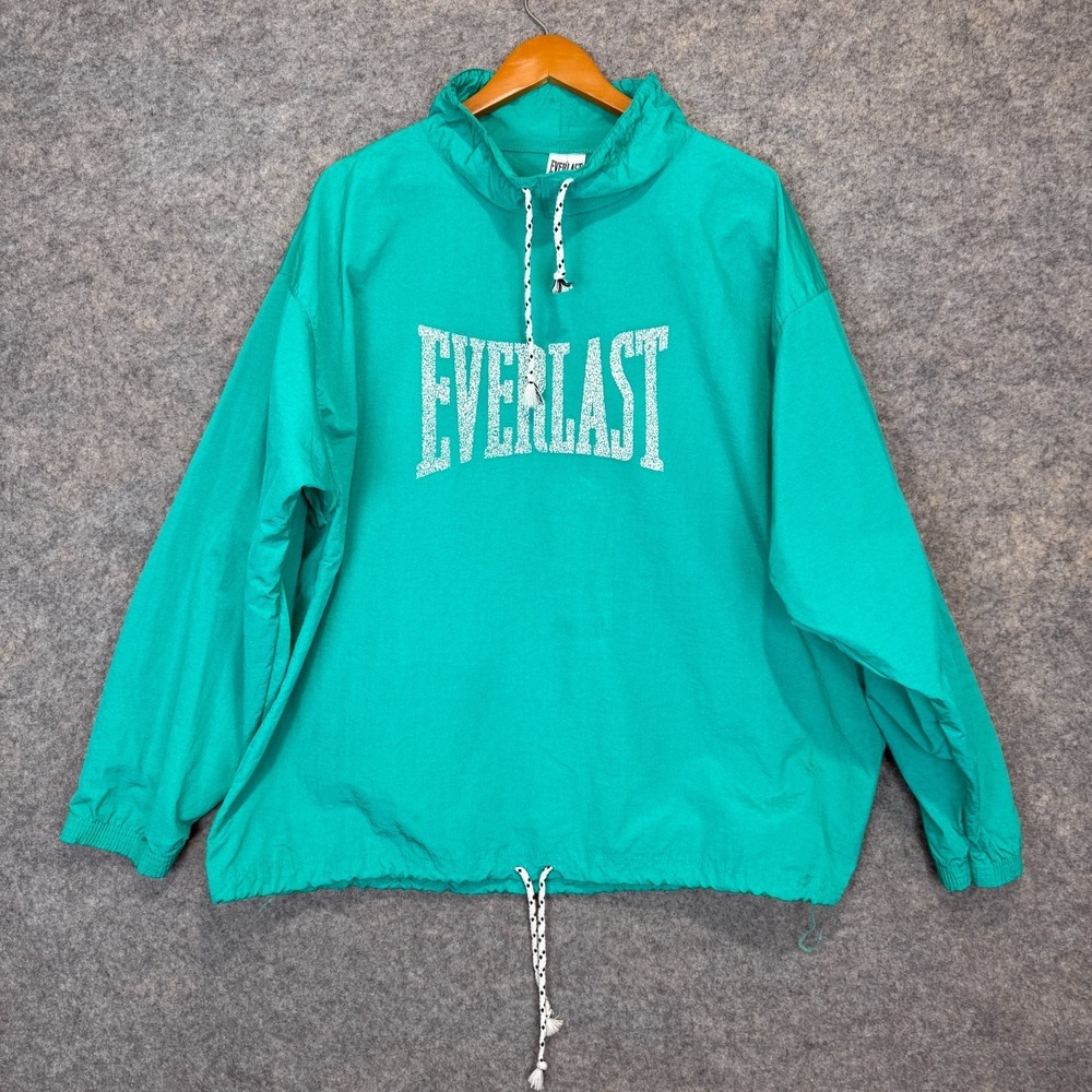 Vintage Everlast 100% Nylon Windbreaker Boxing Jacket Men Large Made USA 80s 90s
